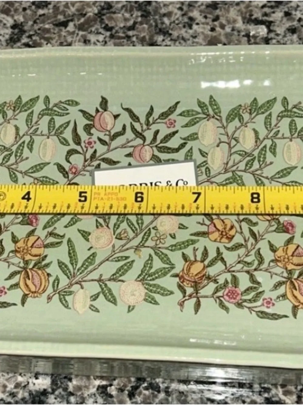 MORRIS & CO. Green Floral Fruit Burlap-Look Heavy 12.5